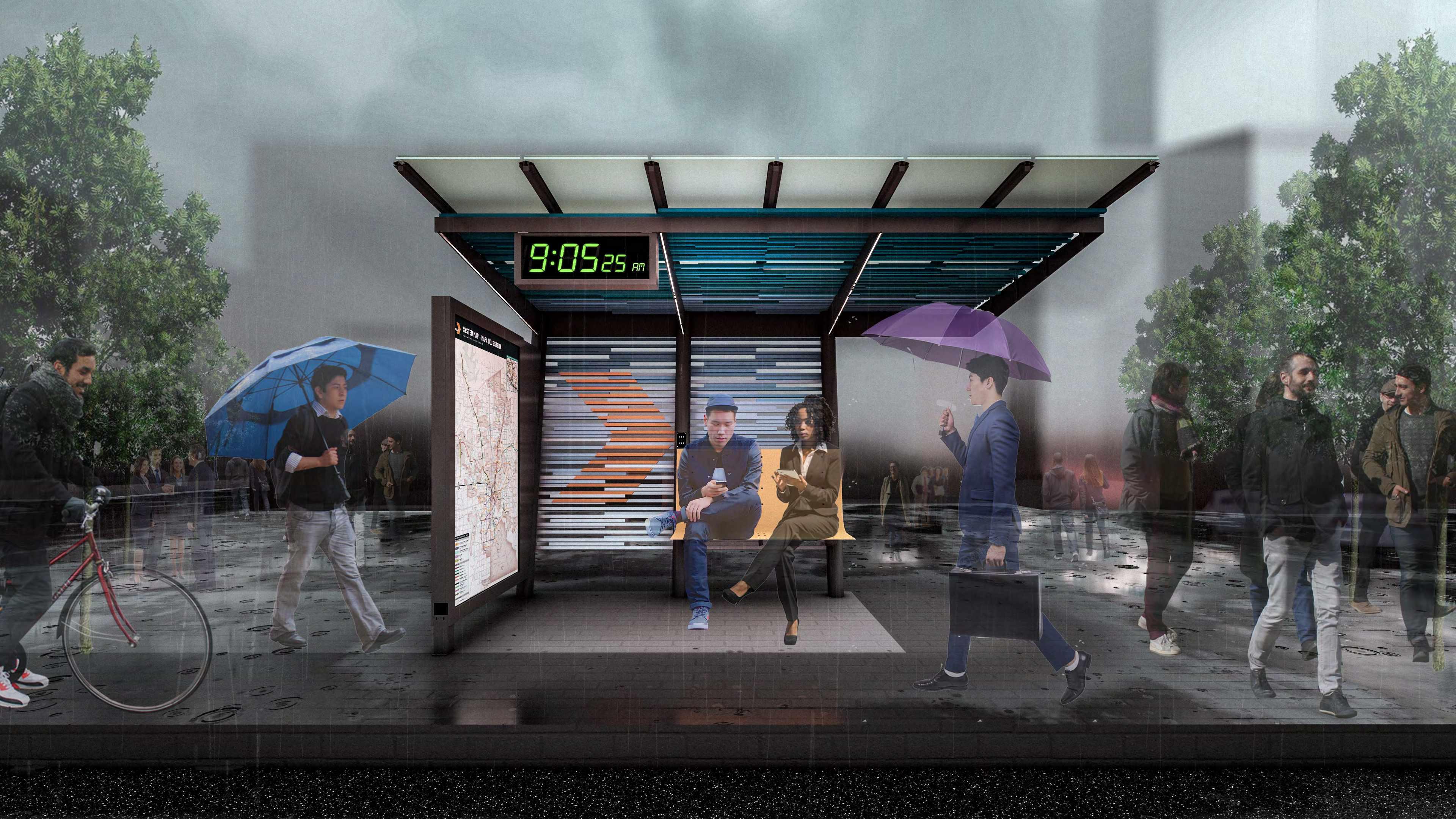 DART New Bus Shelter Rendering