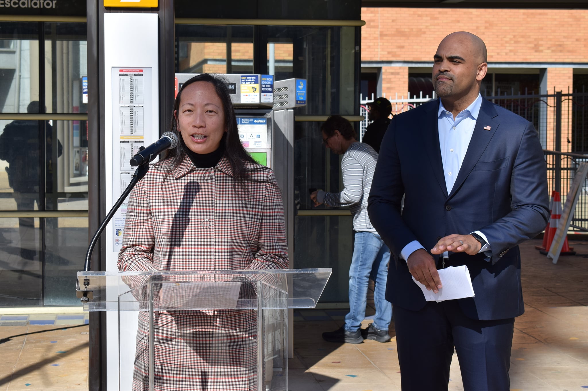 DART President-CEO Nadine Lee and US Rep Colin Allred