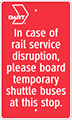 Rail Disruption Sign