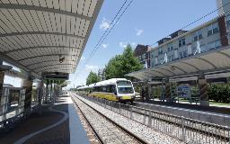 Train at Farmers  Branch Station