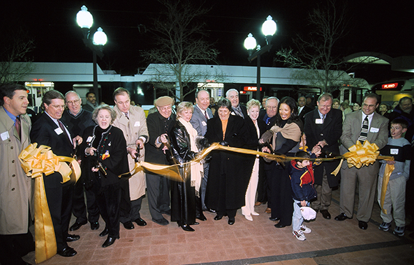 Plano ribbon cutting - DART Rail opening December 2002