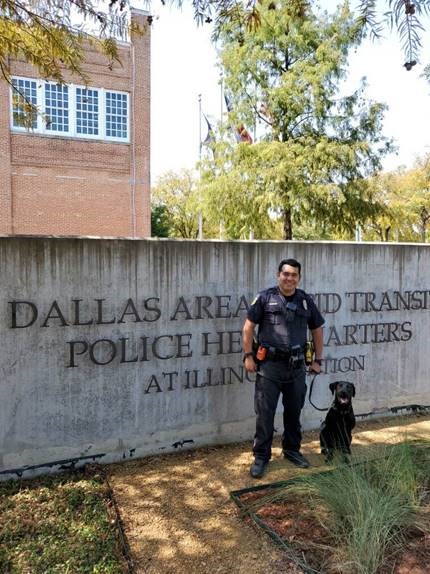 DART Police Officer Jaramillo and canine Zack.